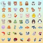100 PCS Animal Water Bottle Stickers for Kids