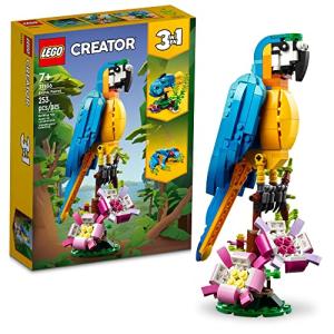 LEGO 3-in-1 Exotic Parrot Builder Toy Set