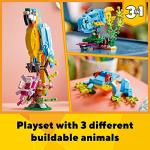 LEGO 3-in-1 Exotic Parrot Builder Toy Set