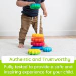 SpinAgain Stacking and Spinning Toy for Toddlers