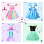 Princess Dress Up Set with Cape for Girls