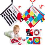 Hahaland High Contrast Baby Sensory Books (2-Pack)