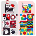 Hahaland High Contrast Baby Sensory Books (2-Pack)