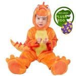 Orange Dinosaur T-Rex Costume with Toy Egg
