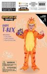 Orange Dinosaur T-Rex Costume with Toy Egg