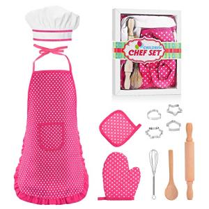Kids Chef Costume Set with Apron and Hat