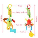 Joyshare Soft Animal Rattle Hanging Toys for Babies