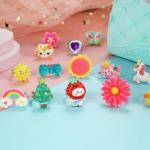 Adjustable Pink Sheep Jewel Rings for Kids