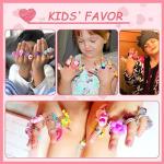 Adjustable Pink Sheep Jewel Rings for Kids