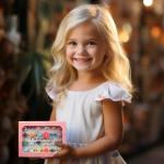 Adjustable Pink Sheep Jewel Rings for Kids