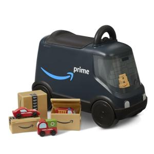 Blue Amazon Delivery Van Ride-On Toy for Kids