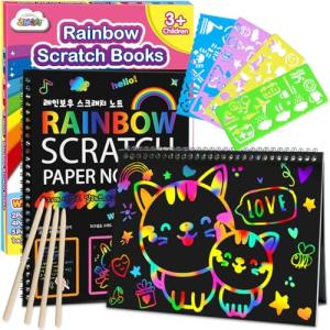 Rainbow Scratch Paper Art Set for Kids