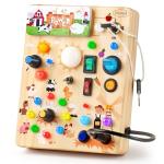 Montessori Busy Board for Toddlers with Lights