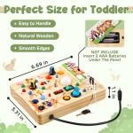 Montessori Busy Board for Toddlers with Lights