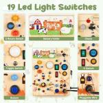Montessori Busy Board for Toddlers with Lights