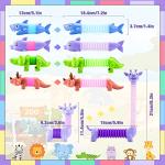 LED Animal Pop Tubes - 6 Pack Sensory Fidget
