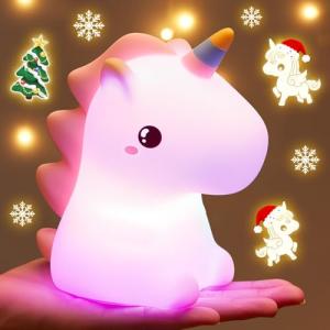 Unicorn Night Light with 16 Colors and Dimmable Design