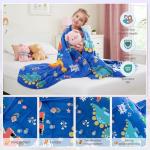 HOSUKKO 5lbs Blue Dinosaur Weighted Blanket