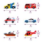 Light-Up Bath Toy Cars – 6 Pack