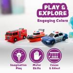 Light-Up Bath Toy Cars – 6 Pack