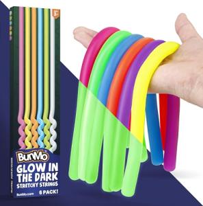 BUNMO Glow in The Dark Sensory Strings - 6 Pack