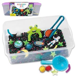 Outer Space Sensory Bin Play Set for Kids