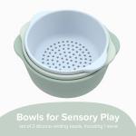 Silicone Nesting Bowls and Sieve for Sensory Play