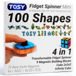 TOSY 3-in-1 Magnet Fidget Spinner and Cube