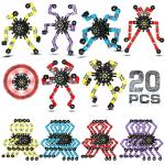 20 Pcs Transformable Fidget Spinner Toy Set