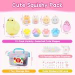 10-Pack Kawaii Squishy Toys Set for Kids