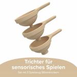 Natural Silicone Collapsible Funnels for Kids' Sensory Play