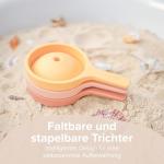 Natural Silicone Collapsible Funnels for Kids' Sensory Play