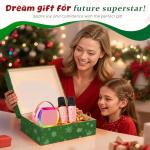 Mini Karaoke Machine with 2 Wireless Microphones