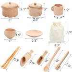 11-Piece Wooden Sensory Bin Tools Set for Kids