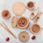 11-Piece Wooden Sensory Bin Tools Set for Kids