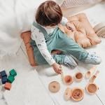 11-Piece Wooden Sensory Bin Tools Set for Kids