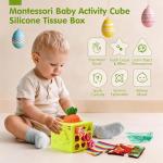 Silicone Baby Tissue Box Toy for Sensory Play