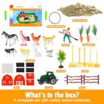 Farm Animals Sensory Bin with Tractor and Sand