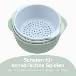 Silicone Nesting Bowls and Sieve for Sensory Play