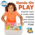 Construction Zone Sensory Bin Playset for Kids