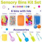 Sensory Kit for Kids - 6 Fun Activity Bins