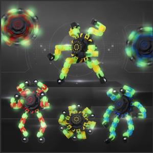 Glow-in-the-Dark Fidget Spinners - 8 Pack