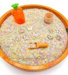 Pastel Spring Montessori Sensory Bin for Kids