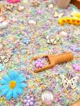 Pastel Spring Montessori Sensory Bin for Kids