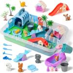 36 PCS Sensory Bin with Colorful Moldable Sand