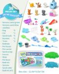 36 PCS Sensory Bin with Colorful Moldable Sand