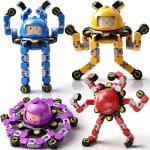 Transformable Fidget Spinners for Kids - 4 Pack