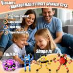 Transformable Fidget Spinners for Kids - 4 Pack