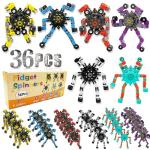 36PC Transformable Fidget Spinner Set for Kids