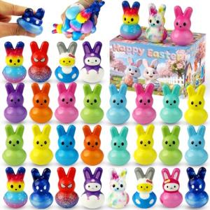 30 Pack Easter Bunny Squishy Stress Relief Toys